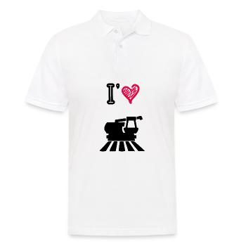 J’aime les moissonneuse - Polo Homme - blanc - Devant - Kai (181cm)