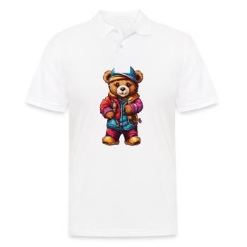 Ours en peluche / Peluche / Animal en peluche / Idée cadeau - Polo Homme - blanc - Devant - Kai (181cm)