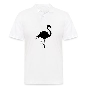 flamant rose - Polo Homme - blanc - Devant - Kai (181cm)