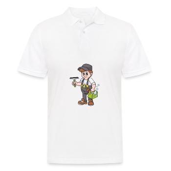 window cleaner - Men's Polo Shirt - white - Front - Kai (181cm)