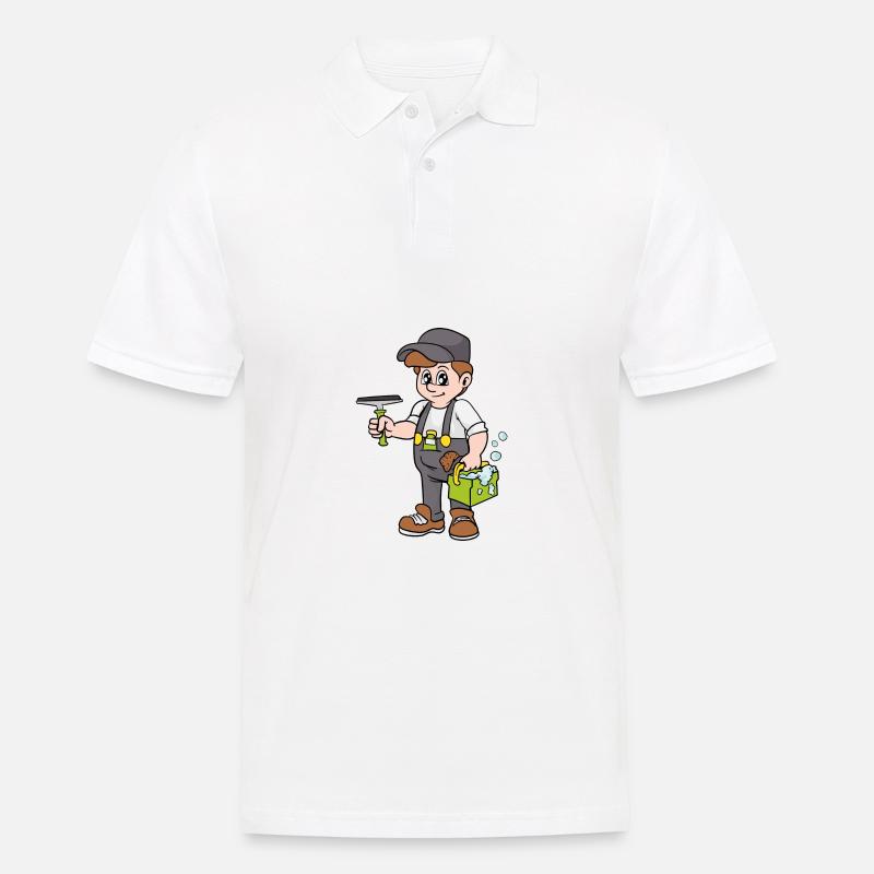 laveur de vitres - Polo Homme - blanc