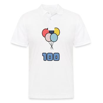 100. 100 ANS. 100e ANNIVERSAIRE. ANNIVERSAIRE 100 - Polo Homme - blanc - Devant - Kai (181cm)