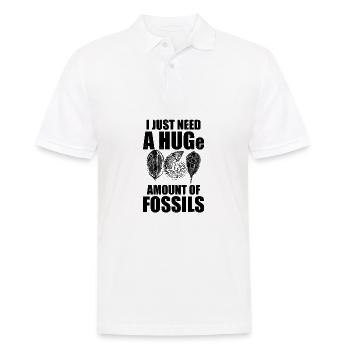 Fossils Collecting | Fossil Geology Hobby Gift - Men's Polo Shirt - white - Front - Kai (181cm)