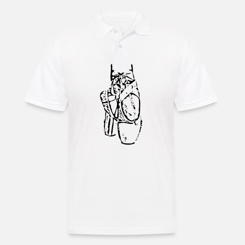 Ballett-Spitzenschuhe - Männer Poloshirt - Weiß