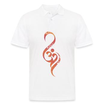 Om Yoga Kunst - Männer Poloshirt - Weiß - Vorne - Kai (181cm)