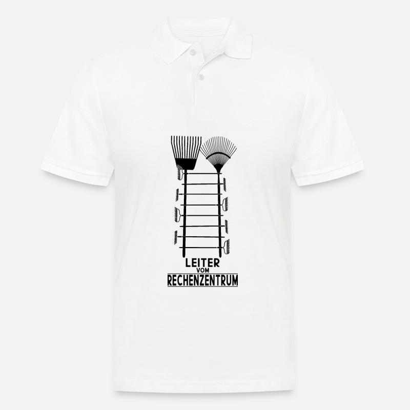 LEITER VOM RECHENZENTRUM - Männer Poloshirt - Weiß