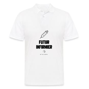 Futur infirmier - Polo Homme - blanc - Devant - Kai (181cm)