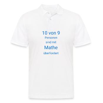 Mathe Mathematik Lernen Rechnen Schule Schüler - Männer Poloshirt - Weiß - Vorne - Kai (181cm)