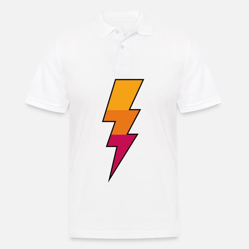 Blitz - Männer Poloshirt - Weiß