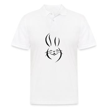 Hase Kaninchen - Männer Poloshirt - Weiß - Vorne - Kai (181cm)