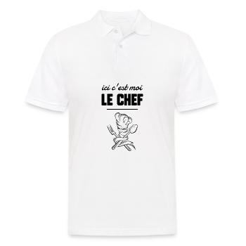 Chef de cuisine - Polo Homme - blanc - Devant - Kai (181cm)