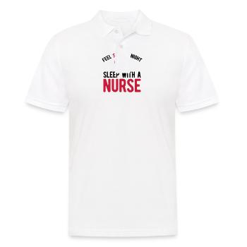 Krankenschwester - Männer Poloshirt - Weiß - Vorne - Kai (181cm)