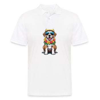 Vacances pour chiens Vacances pour chiens Île d’Hawaï Mer - Polo Homme - blanc - Devant - Kai (181cm)