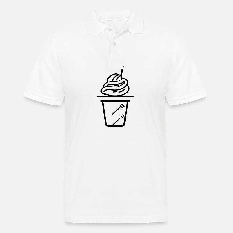 Eisbecher - Männer Poloshirt - Weiß