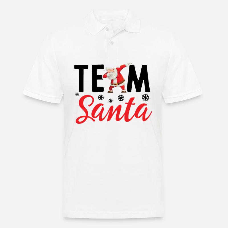 Dabbing Weihnachtsmann - Männer Poloshirt - Weiß