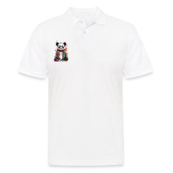 Cool Panda - Men's Polo Shirt - white - Front - Kai (181cm)