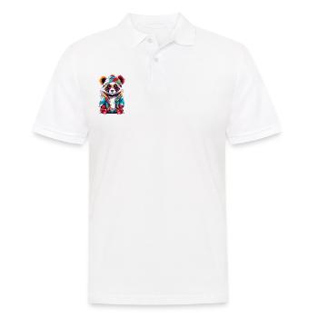 Cool Panda - Men's Polo Shirt - white - Front - Kai (181cm)