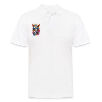 Chien cool - Polo Homme - blanc - Devant - Kai (181cm)