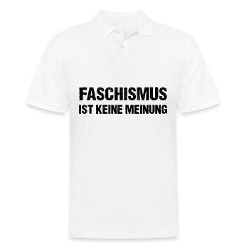 Anti Nazi Spruch - Männer Poloshirt - Weiß - Vorne - Kai (181cm)