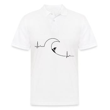 Surfen Herzschlag - Männer Poloshirt - Weiß - Vorne - Kai (181cm)