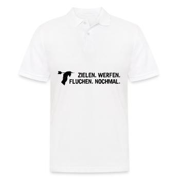 Dart Zielen Werfen Fluchen Nochmal - Männer Poloshirt - Weiß - Vorne - Kai (181cm)