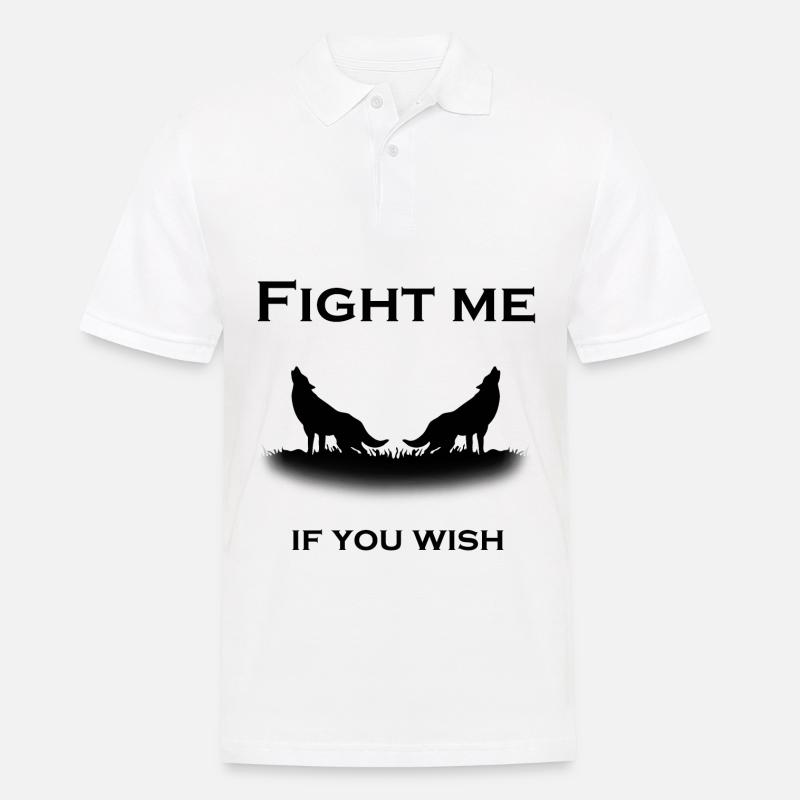 Wölfe Wolfpack - Männer Poloshirt - Weiß