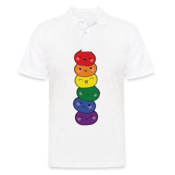 Dumpling Tower Arc-en-ciel LGTBQ Pride Dim Sum - Polo Homme - blanc - Devant - Kai (181cm)