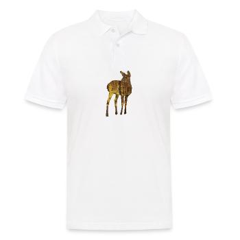 Reh - Männer Poloshirt - Weiß - Vorne - Kai (181cm)