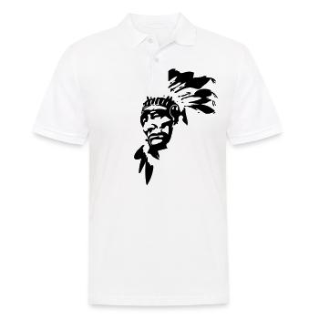 Indian - Men's Polo Shirt - white - Front - Kai (181cm)