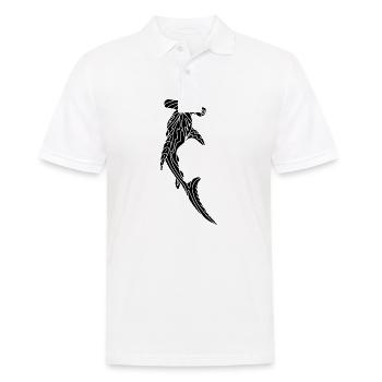 Der Hammerhai - Männer Poloshirt - Weiß - Vorne - Kai (181cm)