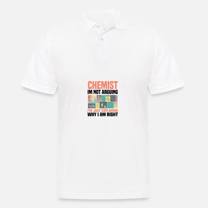 Chimica - Polo da uomo - bianco