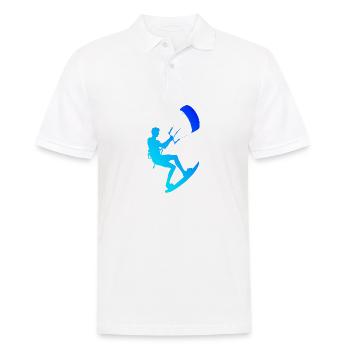 Kitesurf Kitesurf Kitesurfeur Hommes Kiting - Polo Homme - blanc - Devant - Kai (181cm)