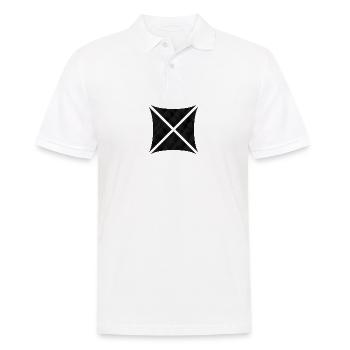Abstract Polygon Design Black - Men's Polo Shirt - white - Front - Kai (181cm)