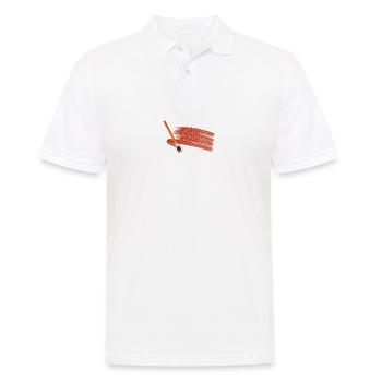 Pinsel - Männer Poloshirt - Weiß - Vorne - Kai (181cm)