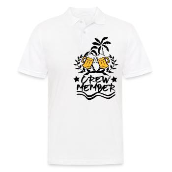 Crew Member / Party Design - Men's Polo Shirt - white - Front - Kai (181cm)