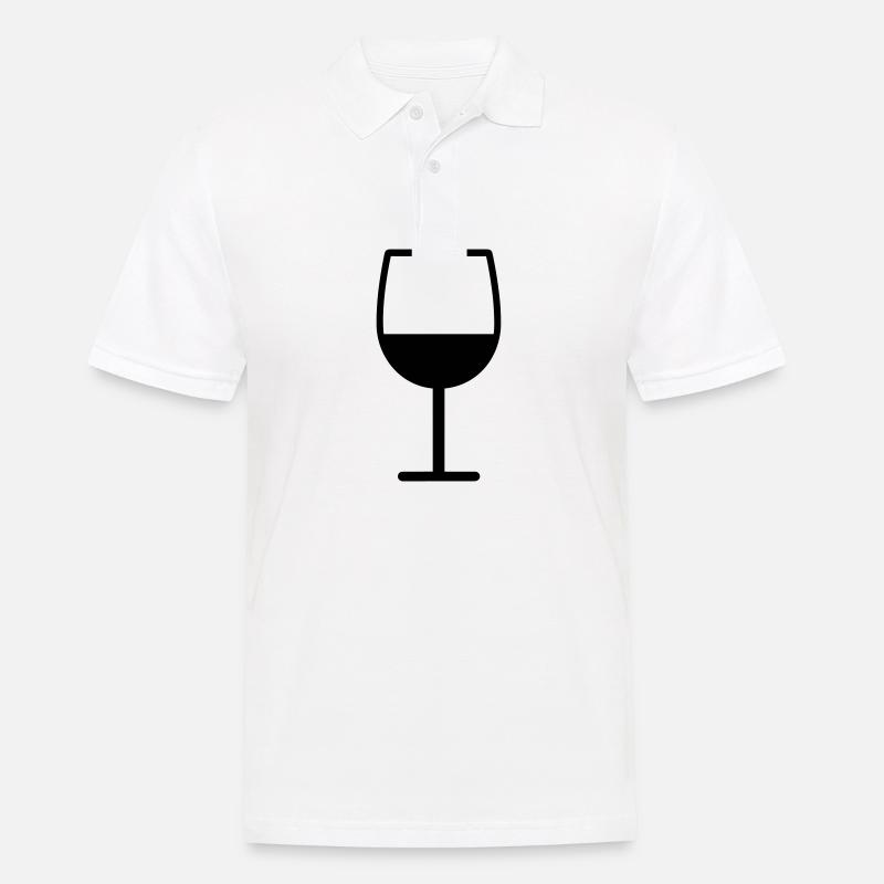 Ein Glas Wein - Männer Poloshirt - Weiß
