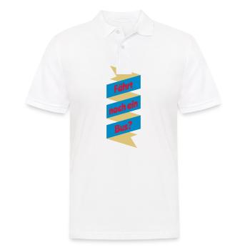 Fährt Bus Schriftzug Motto Motiv farbig Geschenk - Männer Poloshirt - Weiß - Vorne - Kai (181cm)
