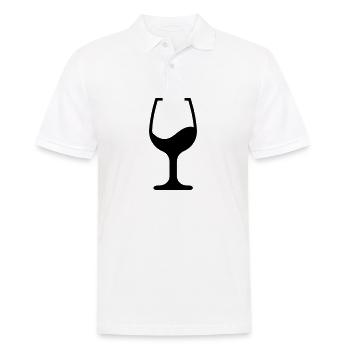 Ein Glas Wein - Männer Poloshirt - Weiß - Vorne - Kai (181cm)