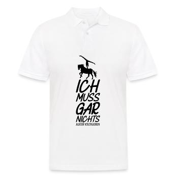 Pferde Pferd Voltigierer Voltigieren Volti - Männer Poloshirt - Weiß - Vorne - Kai (181cm)