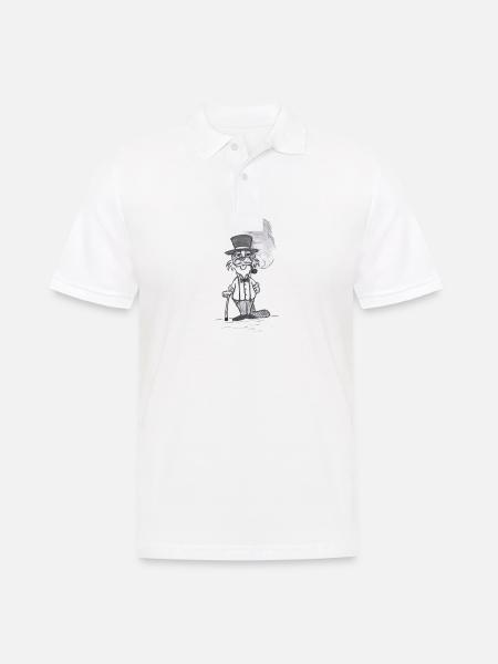 GentleBiber # North German art - Men's Polo Shirt - white