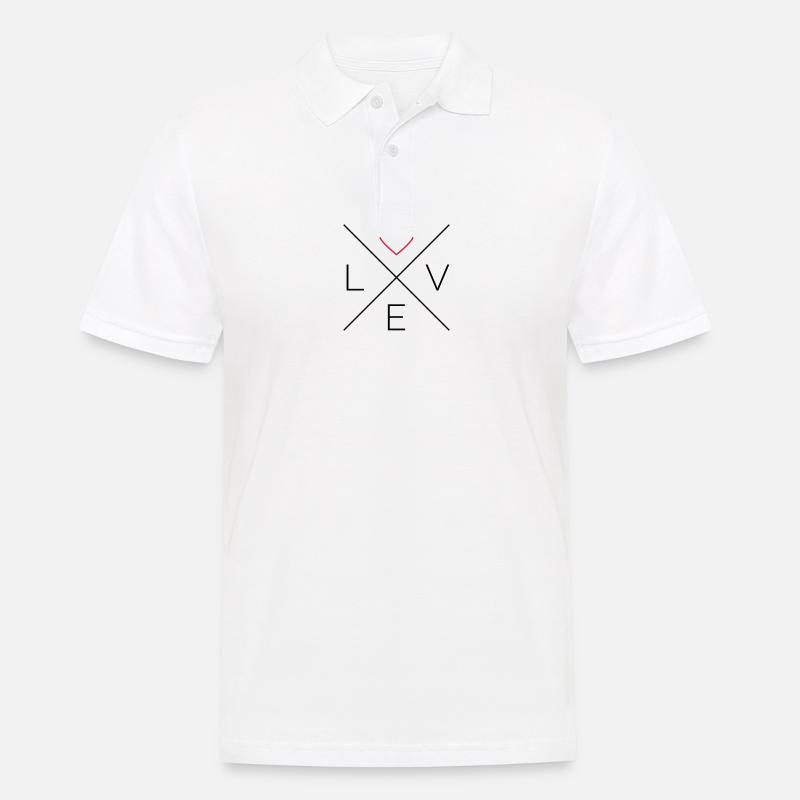 LOVE <3 Compass - Polo Homme - blanc