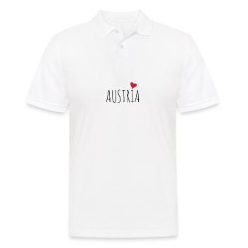 Austria Austria gift heart love - Men's Polo Shirt - white - Front - Kai (181cm)