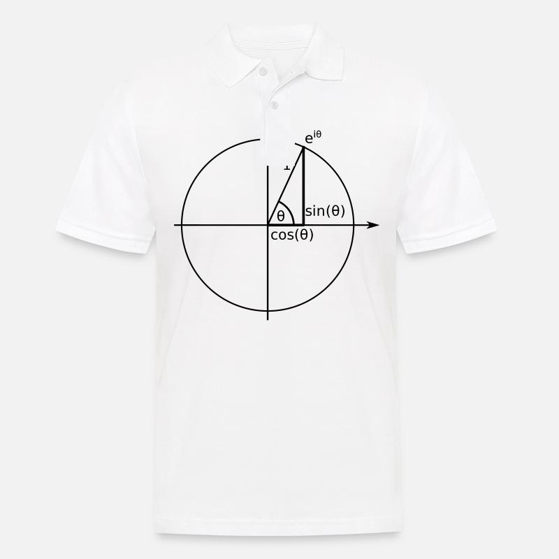 Einheitskreis Euler - Männer Poloshirt - Weiß
