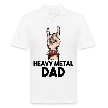 Heavy Metal Papa - Polo Homme - blanc - Devant - Kai (181cm)