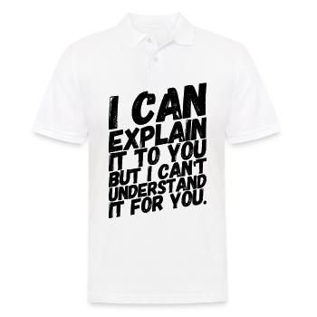 Admin Administrator Computer Science Computer - Men's Polo Shirt - white - Front - Kai (181cm)