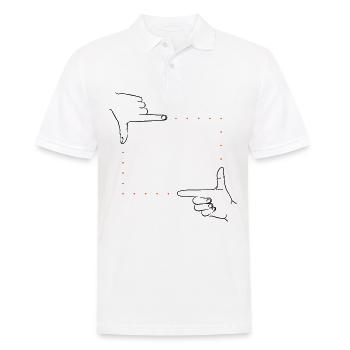 Cadre de signaux manuels – 2 couleurs - Polo Homme - blanc - Devant - Kai (181cm)