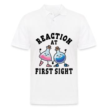 Chemical reaction at first sight - Men's Polo Shirt - white - Front - Kai (181cm)