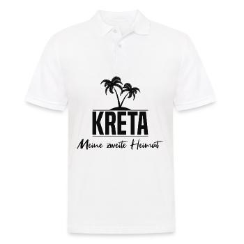 Crète Patrie île Amour Cadeau - Polo Homme - blanc - Devant - Kai (181cm)