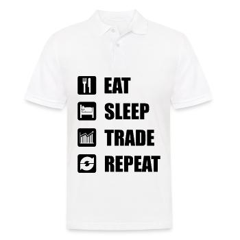 Trader Trading Finance Stock Bourse Stocks Cadeau - Polo Homme - blanc - Devant - Kai (181cm)