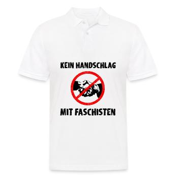 Anti Nazi Spruch - Männer Poloshirt - Weiß - Vorne - Kai (181cm)